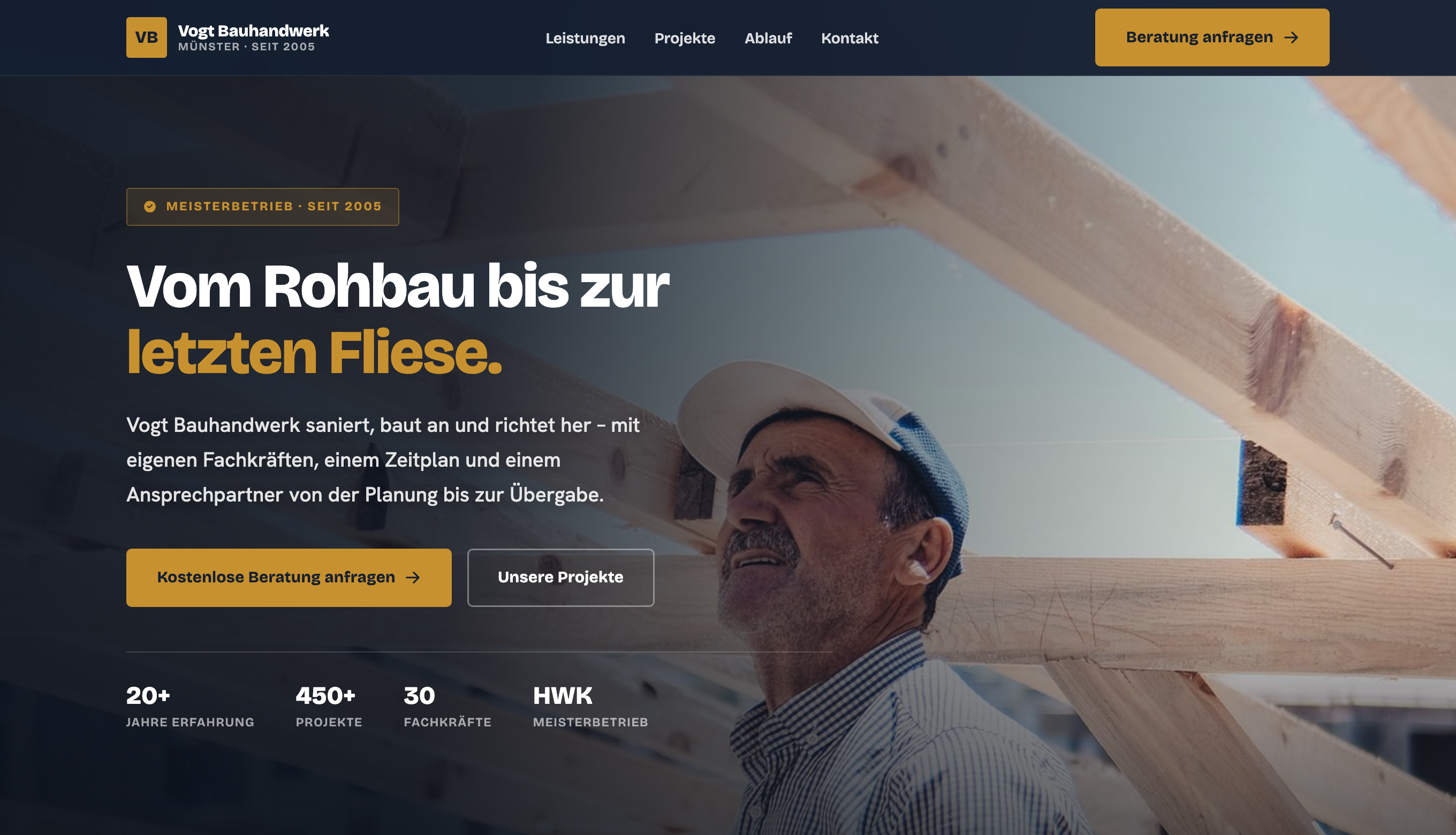 Nachher: neuer Profi-Auftritt für Handwerker & Bau