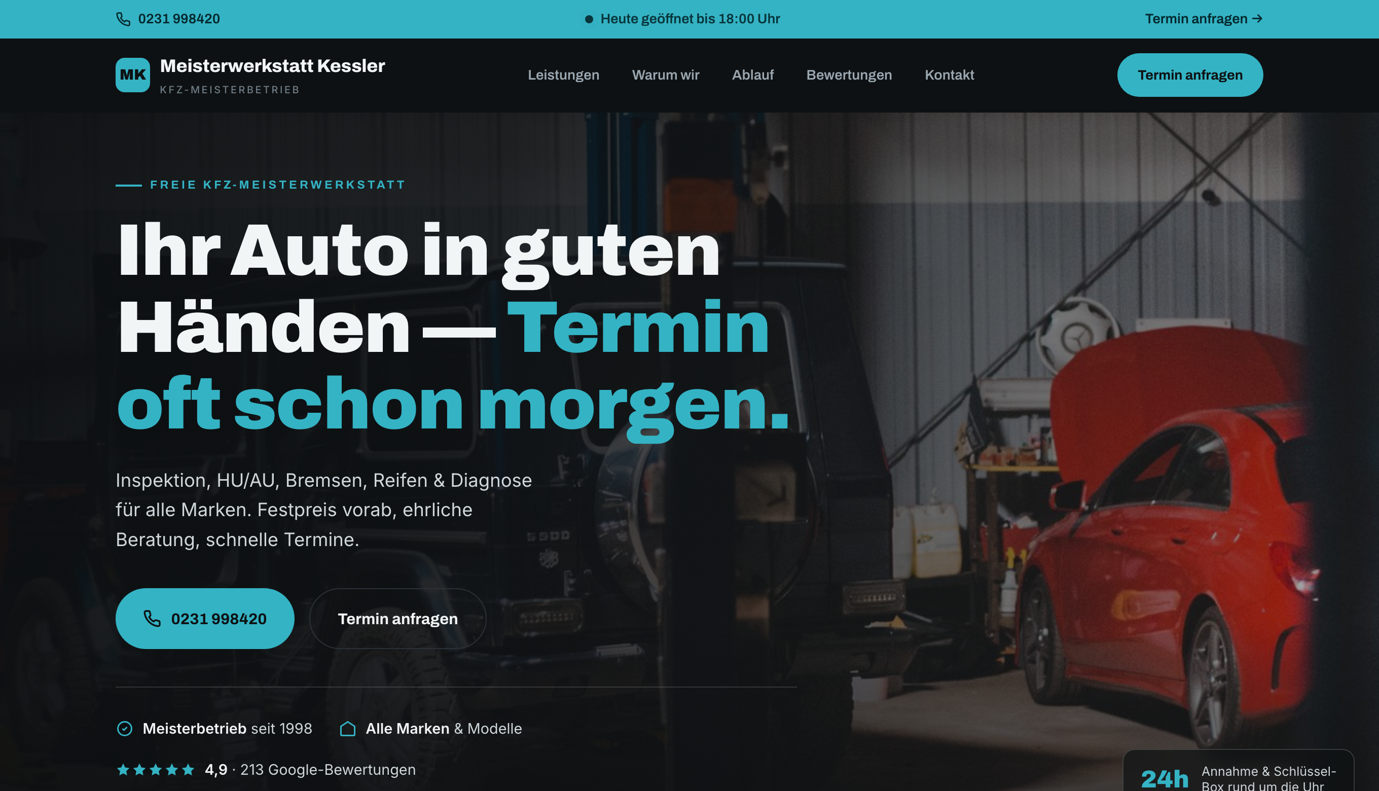 Nachher: neuer Profi-Auftritt für KFZ-Werkstatt