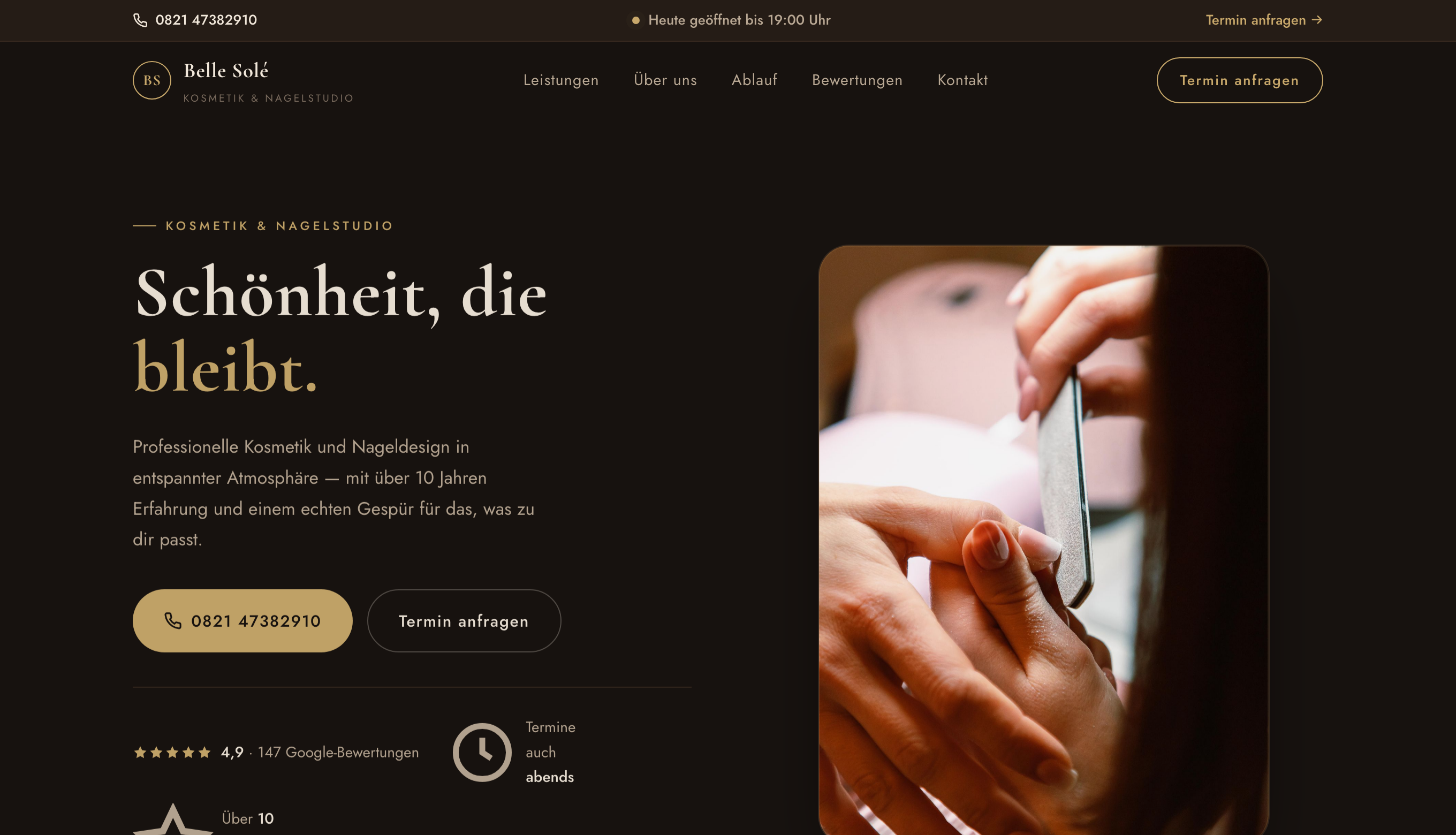 Nachher: neuer Profi-Auftritt für Kosmetik & Nagelstudio